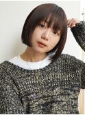 ショートボブ/ストレート/ショコラブラウン