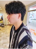 《RIP SOUL》波巻きスパイラルパーマ センターパートウルフ