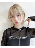 メルティカラー似合わせカットウェーブミディアム縮毛矯正ボブ