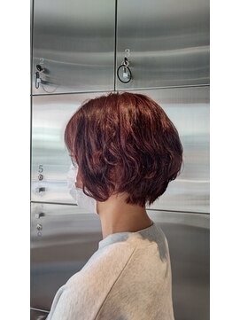 オーガニック リブ 川越(organic+live) 伸ばしかけボブパーマゆるふわプードルパーマ顔まわりカット