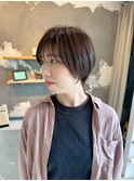 【hhair 四条大宮】前髪長め丸みショート