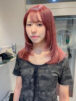 テトラ バイ ネオリーブ 横浜西口店(tetra by neolive)&nbsp;ケアブリーチ　レッドカラー　レイヤーカット　横浜N