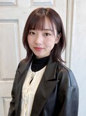 ナチュラル/小顔/外ハネミディアム/フェミニン/オフィスヘア