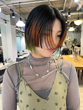 キャロルガーデンズ ボコカ 表参道(Carroll Gardens bococa) 【kacho】デザインカラー　ステップカット