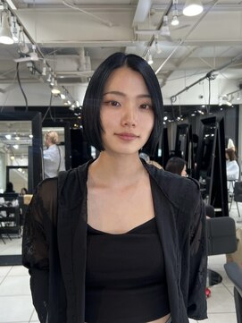 アクアオモテサンドウ(ACQUA omotesando) ☆透明感黒髪姫カットレイヤーミディアムレイヤーシアーブラック