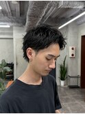 メンズスパイキーショートメンズパーマピンパーマ