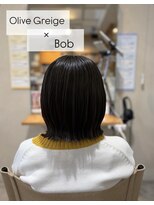 ティーズピーク(ty s peak)&nbsp;【cut＋color ぱつっと切りっぱなしボブ ×  オリーブグレージュ