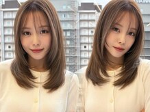 《ブリーチなしダブルカラー/ハニーベージュ》まろやかな透け感、優しいベージュカラー♪