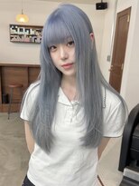 リヴ オオサカ(LIV OSAKA)&nbsp;ペールブルー/水色カラー/トリプルカラー/ブリーチ2回/梅田