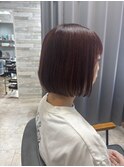 ボブスタイル×ピンクラベンダー