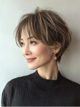 ハーツ(Heart's) 白髪ぼかし脱白髪染め似合わせカット40代50代60代