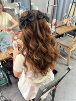 ヘアセットサロン アッシュ 神戸三宮(Ash)&nbsp;ミックス巻き高めハーフツイン