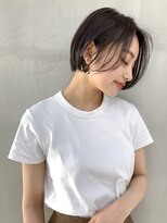 ミィ 表参道(mee.)&nbsp;【mee.】　ハセガワ　クールピンクベージュショートパーマ黒髪