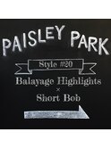 #20 バレイヤージュハイライト×ショートボブ