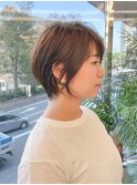 20代30代40代50代ミニウルフデジタルパーマくすみブルー