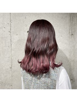 ガルボヘアー 名古屋栄店(garbo hair) 裾カラー10代20代ブリーチなしカラーピンクバイオレット