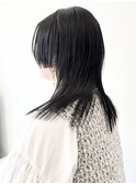 ウルフカット/サイドバング/ウルフレイヤー/黒髪/レイヤーカット