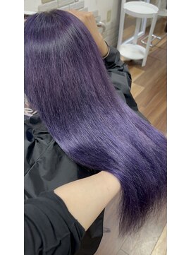 アーチフォーヘア 心斎橋店(a-rch for hair) エクステをつけたままパープルカラー