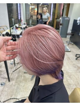プライズ 成増店(prize) ピンク×バイオレットエンドカラーシアーカラー成増