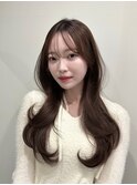 韓国風/レイヤー/小顔/前髪カット/髪質改善/グレージュ/透明感