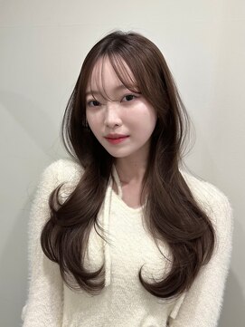 アンカーバイナチュラル(anchor by natural) 韓国風/レイヤー/小顔/前髪カット/髪質改善/グレージュ/透明感