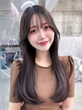 フィヴェント(Fivent) 黒髪ボブルフネビージュ小顔ワンレン顔まわり韓国レイヤーカット