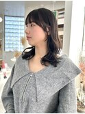 顔周りカット×ダークグレージュ