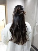ハーフアップアレンジ◯カチモリヘア◯ヘアセット