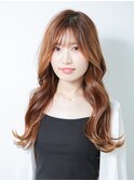 ☆20代30代40代/薄めバング/韓国レイヤー/フェミニンロング