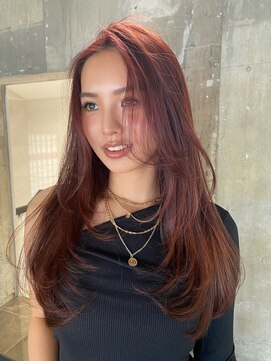 サイン 渋谷(SIGN) 渋谷表参道レイヤーカット透明感グレージュカラーダブルカラー