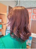 髪質改善&ピンクブラウン【アホ毛無くなって艶感UP】
