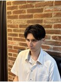 ツーブロック×センターパート[神田/理容室/シェービング/men's]