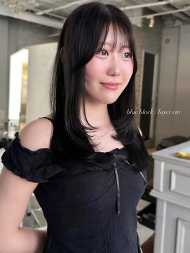 イヴ 原宿(I've) 地毛風ブルーブラック×レイヤーカット