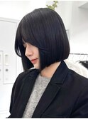 切りっぱなし韓国ボブ髪質改善