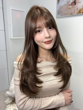 オニキス(ONYX) C247ブリーチなしマロンベージュ韓国レイヤー髪質改善トリートメ