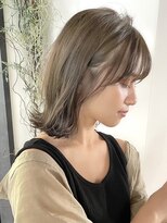 ディッセンバー 渋谷(December)&nbsp;【December】ブリーチなしダブルカラーオリーブベージュ