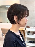 平日お得クーポンあり　カラー ボブ 前髪 ショート カラー 