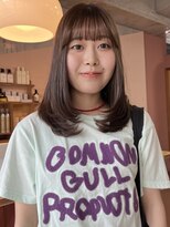 マルソー&nbsp;岡山ミディアム顔まわりレイヤー髪質改善トリートメントパーマ