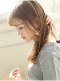 エアリーナチュラルロング★ハイライトグレージュデザインカラー
