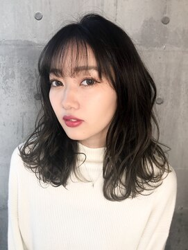 ジアン バイ ミルボン NU茶屋町+(GIEN by milbon) お色気シースルーバングふんわりミディ