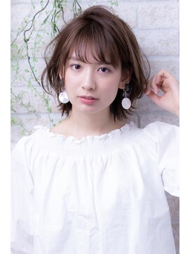 ヘアーアートシフォン 川口東口店(hair art chiffon) ピンクベージュ/大人ガーリー/ミディアムイメチェンカット