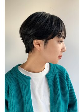 ヌイ 横浜(nui) くびれショート_毛先パーマことりベージュウォーターフォール