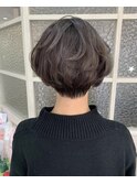ラベンダーグレージュ ×  ショート