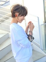 グロウミドル(GROW middle) ハイライトカラーグレージュショート×こなれヘア　野村恵子