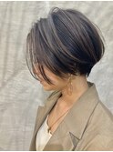 20代30代40代丸みくびれ前下がりショートボブ大人ショート