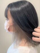 アズール 草加(azule)&nbsp;黒髪からチラ見えカラーのインナーカラーシルバーベージュ[草加]