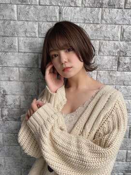 リアイス(Re:ICE) ミニウルフ/くすみブルー/流れるレイヤー/インナーハイライト