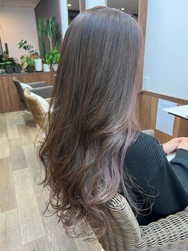 ヘアーサロン プアメリア(Puamelia) 10代20代30代ゆるふわ可愛い★インナーカラー×クリームパープル