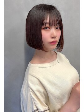 アイユー(ii+U) 大人可愛い20代30代小顔丸みショートボブマッシュ