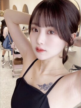 ラルムバイシー 新宿(LARME by Sea) 韓国風顔まわり×くびれヘア【新宿/髪質改善】おくれ毛.レイヤー